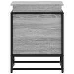 vidaXL Boîte de rangement avec couvercle sonoma gris bois d’ingénierie