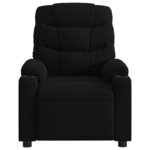 vidaXL Fauteuil inclinable de massage noir tissu