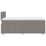 vidaXL Sommier à lattes de lit avec matelas Taupe 120x200 cm Tissu