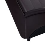 vidaXL Chaise longue avec oreiller Marron Similicuir