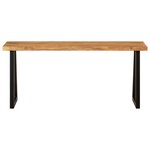 vidaXL Banc avec bord vivant 105 cm bois d'acacia massif