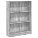 vidaXL Bibliothèque sonoma gris 80x24x109 cm bois d'ingénierie