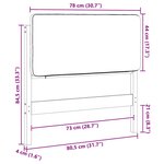 vidaXL Tête de lit capitonnée Marron et Taupe 75 cm Pin massif