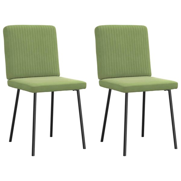 vidaXL Chaises à manger lot de 2 Vert clair Velours