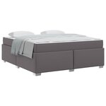 vidaXL Cadre de lit avec matelas Gris 180 x 200 cm tissu