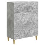vidaXL Buffet Gris béton 66 x 34 5 x 90 cm Bois d'ingénierie