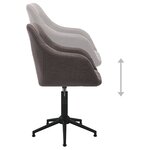 vidaXL Chaise pivotante de salle à manger Taupe Tissu