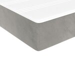 vidaXL Sommier à lattes de lit et matelas Gris clair 100x200cm Velours