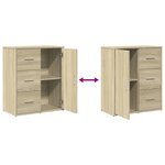 vidaXL Buffets 2 Pièces chêne sonoma 60x31x70 cm bois d'ingénierie