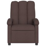 vidaXL Fauteuil de massage inclinable électrique Marron foncé Tissu
