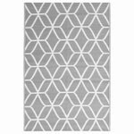 vidaXL Tapis d'extérieur ARAKIL Gris 140x200 cm PP