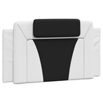 vidaXL Cadre de lit sans matelas blanc et noir 100x200 cm similicuir