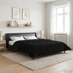 vidaXL Duvet complet toute l'année Matelassé Noir 240 x 260 cm
