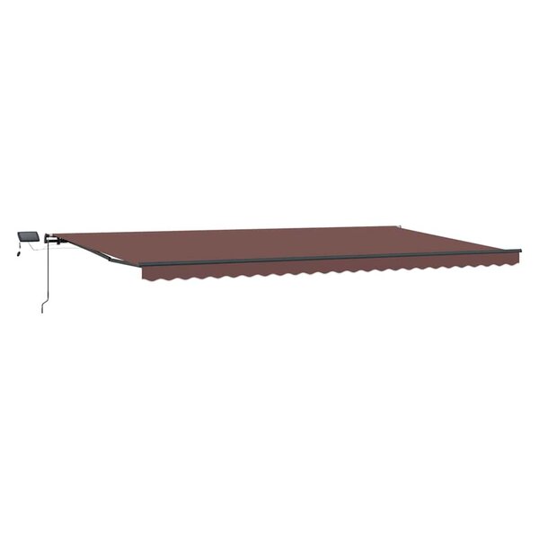 vidaXL Auvent manuel rétractable avec LED marron 600x300 cm