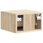vidaXL Cabinet de chevet mural 2 Pièces Chêne Sonoma 34 5 x 33 x 20 cm