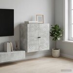 vidaXL Armoire Murale Gris béton 59 x 31 x 60 cm Bois d'ingénierie