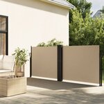 vidaXL Auvent latéral rétractable beige 140x600 cm