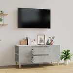 vidaXL Meuble TV Gris béton 102x44 5x50 cm Bois d'ingénierie