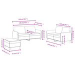 vidaXL Ensemble de canapés 3 Pièces marron velours