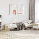vidaXL Cadre de lit sans matelas chêne sonoma 75x190 cm