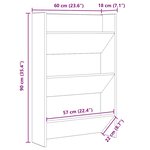 vidaXL Cabinets à chaussures muraux 2 Pièces Vieux bois 60 x 18 x 60 cm