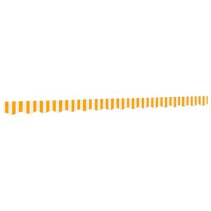 vidaXL Tissu de remplacement de cantonnière d’auvent jaune blanc 4 m