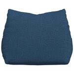 vidaXL Coussin de Dos Bleu 45 x 20 x 35 cm tissu