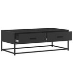 vidaXL Table basse noir 100x50x35 cm bois d'ingénierie et métal