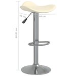 Vidaxl tabouret de bar crème acier chromé et cuir artificiel