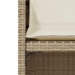 vidaXL Ensemble de bistro 3 Pièces avec coussins beige résine tressée