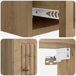 vidaXL Table d'appoint murale 59 x 34 5 x 17 cm Bois d'ingénierie