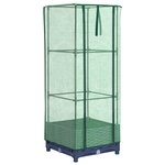 vidaXL Jardinière surélevée avec housse aspect rotin 40x40x123 cm