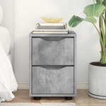 vidaXL Table de chevet Gris béton 30 5 x 30 x 43 cm Bois d'ingénierie