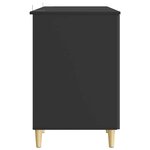 vidaXL Bureau avec étagère Noir 142 5 x 50 x 75 cm Bois d'ingénierie
