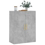 vidaXL Armoire murale gris béton 69 5x34x90 cm