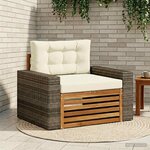 vidaXL Sofa de milieu extérieur Bois d'Acacia Massif Naturel