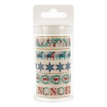 5 masking tapes de noël 5 m x 1 5 cm - folk