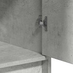 vidaXL Table de Toilette avec tiroir 3 Pièces Gris Bois d'ingénierie