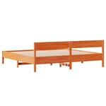 vidaXL Cadre de lit sans matelas cire marron 160x200cm bois pin massif