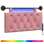 vidaXL Tête de lit suspendue Rose Velours