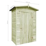 vidaXL Abri de stockage de jardin Bois de pin imprégné