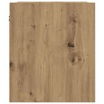 vidaXL Table de chevet murale chêne artisanal 38x34x40 cm