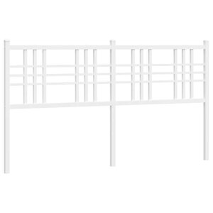 vidaXL Tête de lit de remplacement métal blanc 160 cm