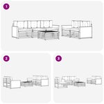 vidaXL Ensemble de canapés d'extérieur 6 Pièces Naturel et Anthracite
