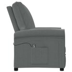 vidaXL Fauteuil inclinable électrique Gris foncé Tissu