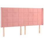 vidaXL Sommier à lattes de lit matelas et LED Rose 200x200 cm Velours