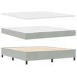 lit box spring vidaXL avec matelas gris clair super king en velours