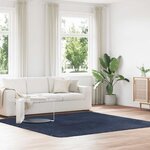 vidaXL Tapis shaggy à poils longs NAVARRA bleu marine 240x240 cm