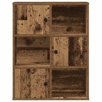 vidaXL Bibliothèque vieux bois 60x24x76 5 cm bois d'ingénierie