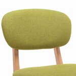vidaXL Tabourets de bar lot de 2 vert tissu